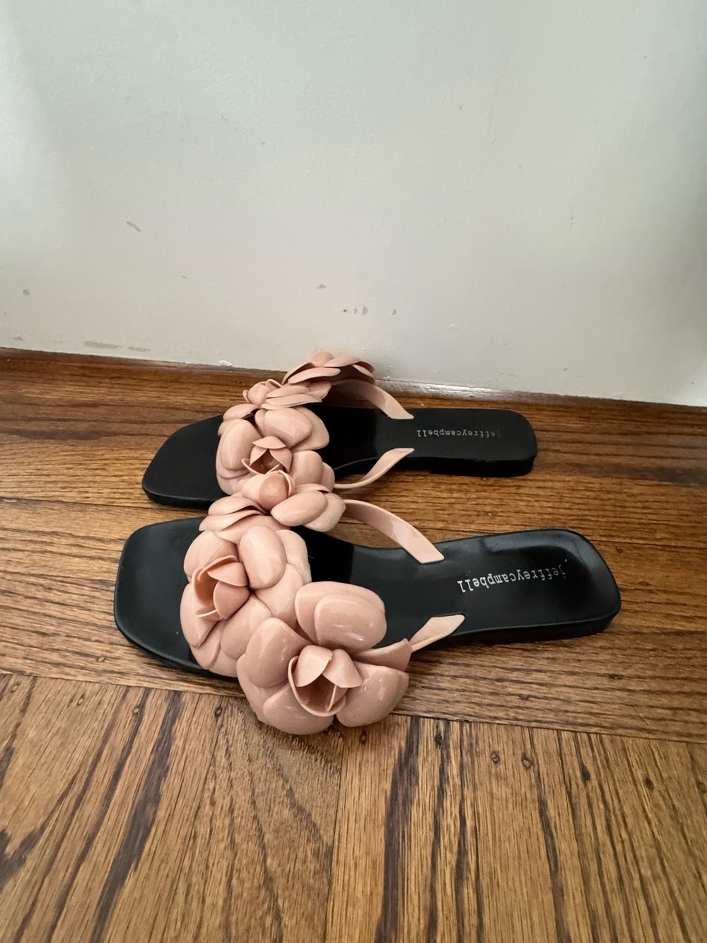 Jeffrey Campbell Blush Floral Slide Sandals - Picture 2 of 4
